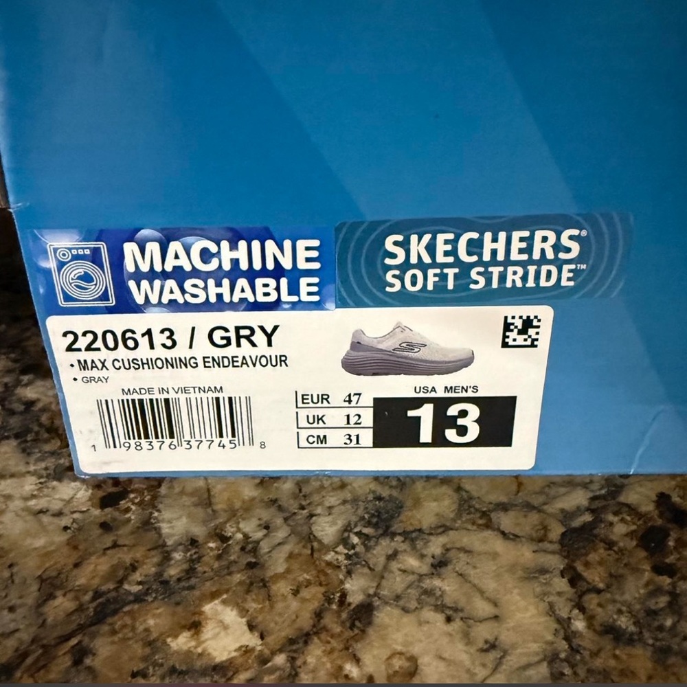 Skechers Light Gray Mesh Platform Slip-On Shoes - Picture 5 of 6